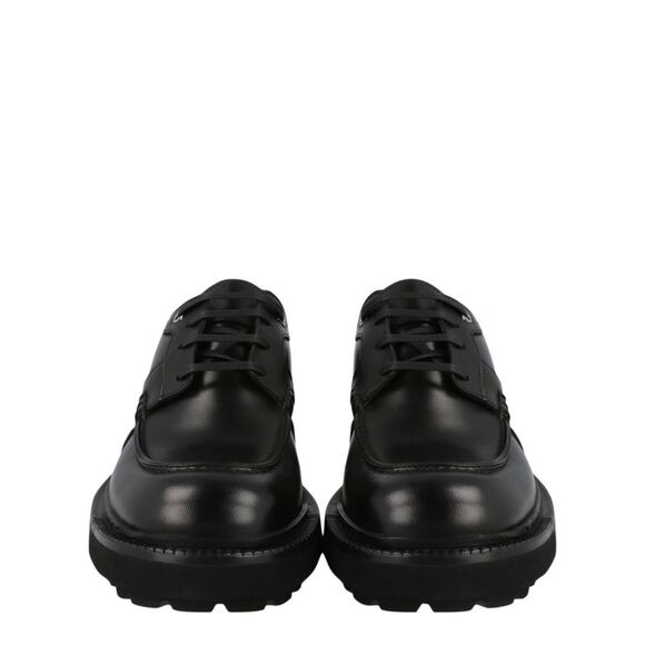Ferragamo Gorin Lace-Up Derby Shoes Black Mens